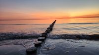 Sonnenuntergangs-Stimmung am Strand