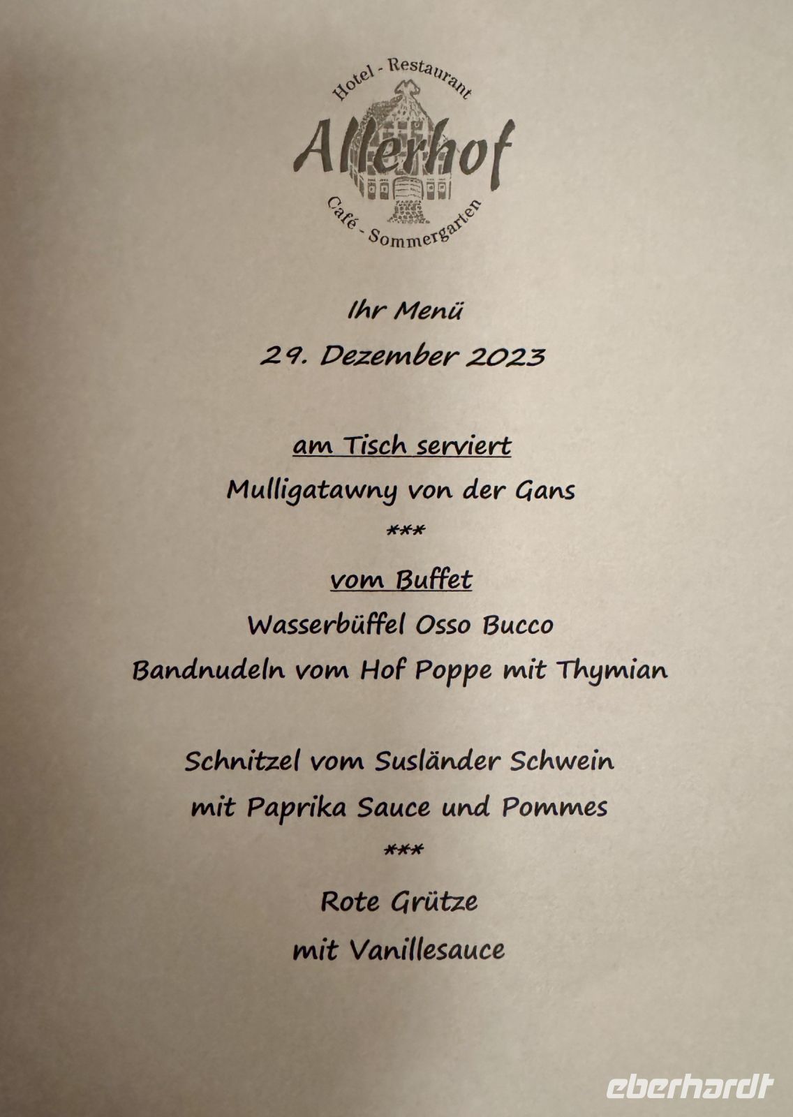 Tag 1 - Abendessen 