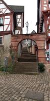 Tag 3 Blick auf den Aufstieg zur Burg Mildenberg vom Schnatterloch Miltenberg 