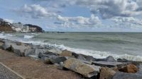 Wellenbrecher am Strand von Sassnitz