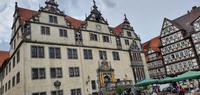 das Rathaus in Hann Münden mit Glockenspiel