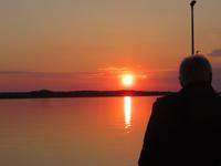 Sonnenuntergang über der Donau