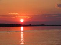 Sonnenuntergang über der Donau