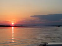 Sonnenuntergang über der Donau