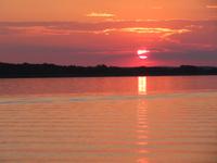 Sonnenuntergang über der Donau