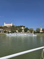 Ankunft Bratislava Blick zur Pressburg