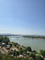Esztergom Blick von der Sankt Adalbert Kathedrale zur Donau