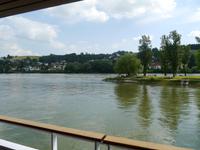 Zusammenfluss von Donau und Inn