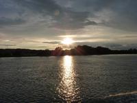 Sonnenuntergang auf der Donau