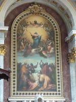 Altarbild mit Einschußloch in Esztergom