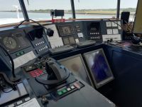 Im Steuerhaus unseres Schiffes 