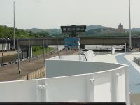 Fahrt durch die Schleuse Melk