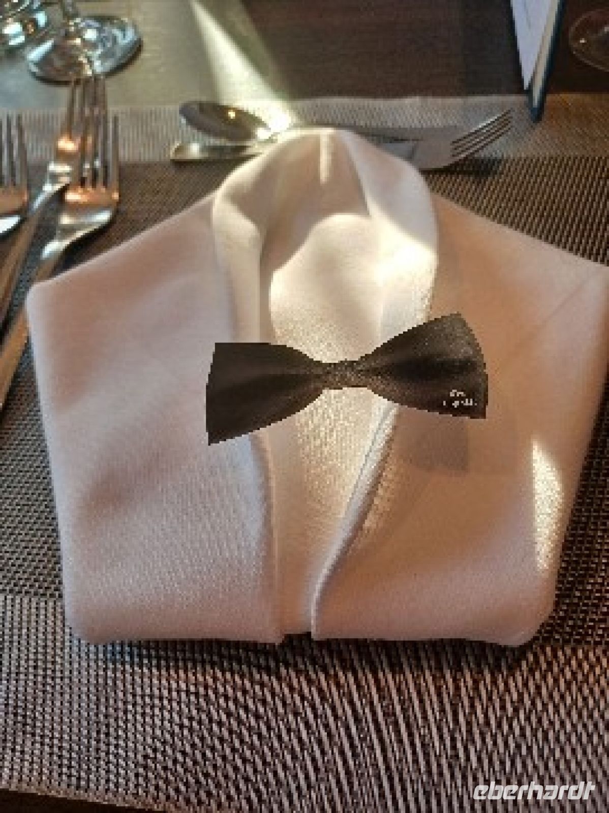 die Serviette ist heute auch festlichausgestattet