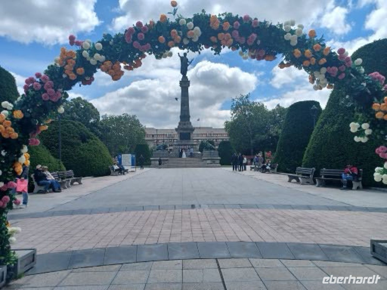 Stadtgarten mit Freiheitsdenkmal, 1908