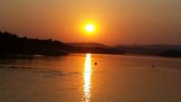Sonnenuntergang auf der Donau