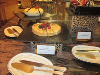 Goldstaub auf dem Dessert-Bufett