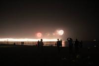 Feuerwerk am Strand