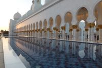 Große Shaikh Zayed Moschee Abu Dhabi - Abendstimmung