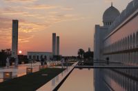 Große Shaikh Zayed Moschee Abu Dhabi - Abendstimmung