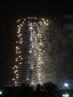 Feuerwerk Silvester 2013 mit Blick zum Burj Khalifa