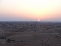 Wüstensafari Sonnenuntergang in der Wüste Dubai