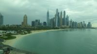 Blick von der Palminsel auf Dubai Marina
