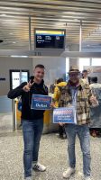 Kollegen am Flughafen Frankfurt
