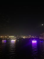 Silvesterfeier in Festival-City mit Skyline-Blick