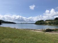 Blick vom Herrenhaus zum River Falmouth