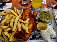 Fish & Chips auf der Fähre Stena Hollandica