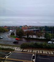 Stockton on Tees. Regenmorgen