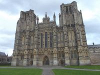 SDie Kathedrale von Wells mit ihrer einzigartigen Schirmfassade