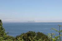 eine Fähre erscheint im Nebel