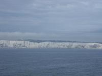 erste Blicke auf die Steilküste von Dover