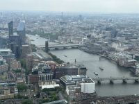 Blick von The Shard zur Millenium Bridge - London