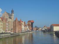 Danzig, Mottlau-Ansicht mit Krantor