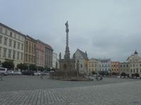 Olmütz, Untermarkt bzw. Niederring mit kleiner Pestsäule