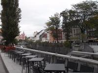 Ljubljana, Innenstadt am Ufer der Ljubljanica