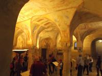 Aquileia, Basilika, Krypta mit erhaltenen Wandmalereien