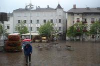 Brixen im Regen