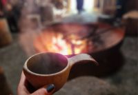 Motorschlittenfahrt-Pause