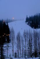 Skipiste des Iso-Syöte in Lappland - Finnland
