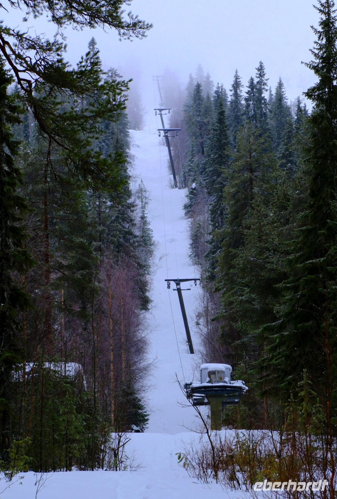 Skipiste des Iso-Syöte in Lappland - Finnland