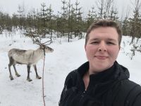 Rentierfarm in Lappland, Finnland