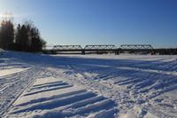 der Kemi-Fluss direkt an unserer Bungalowanlage