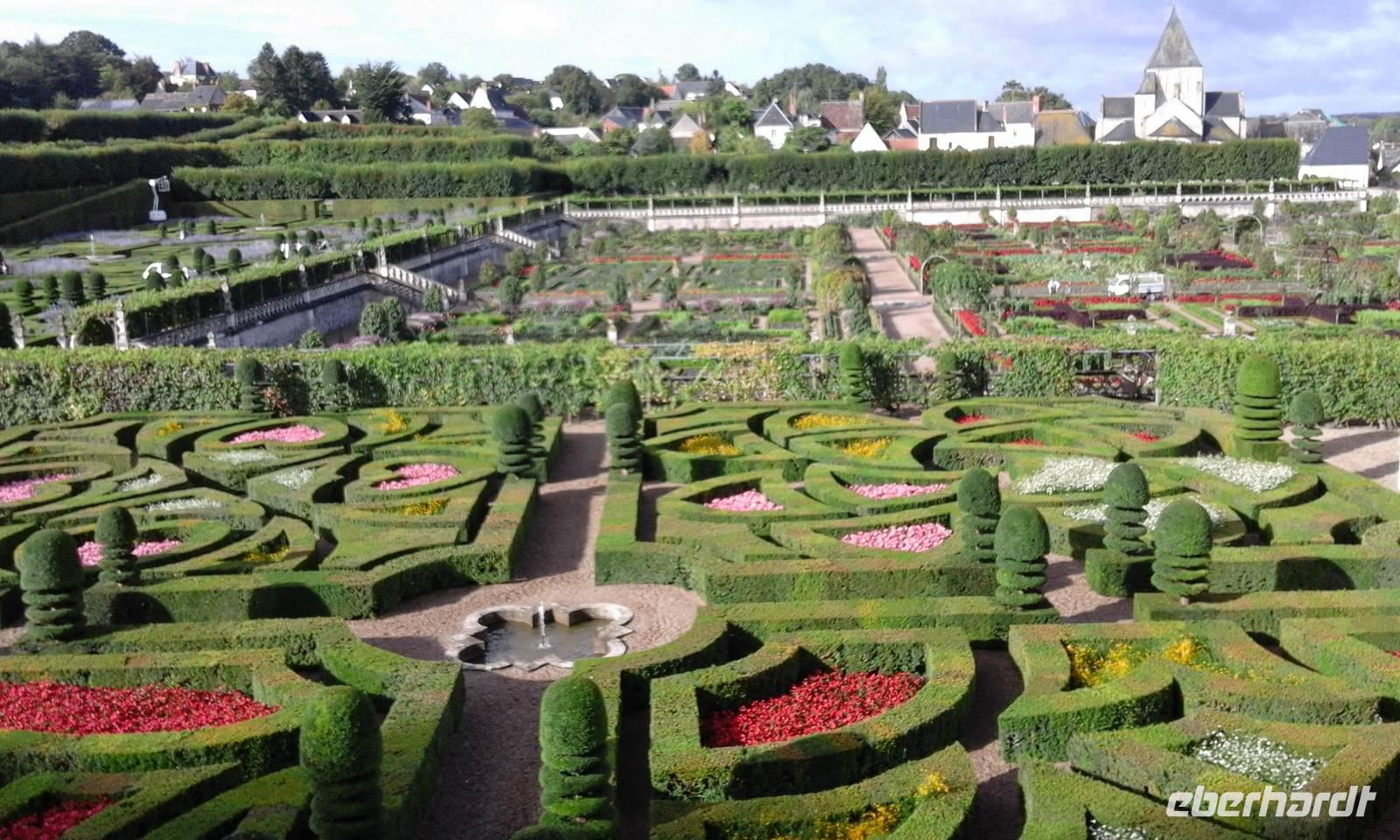Blick auf die Gaerten von Villandry