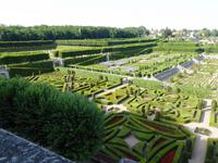 Blick auf die Gärten in Villandry
