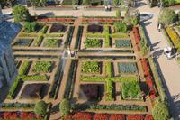 Blick auf den Gemüsegarten