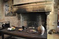 Blick auf den Kamin in der Küche