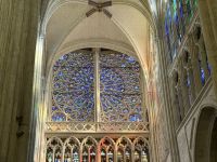 Abgestützte Rosette in der Kathedrale